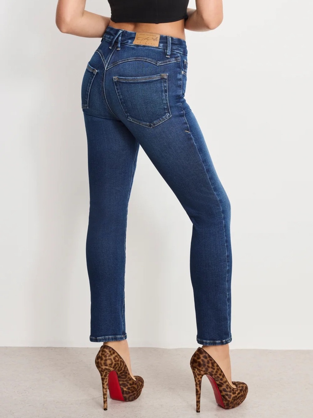 Good American Dolly Joleans Straight Jeans Size 12 / 31